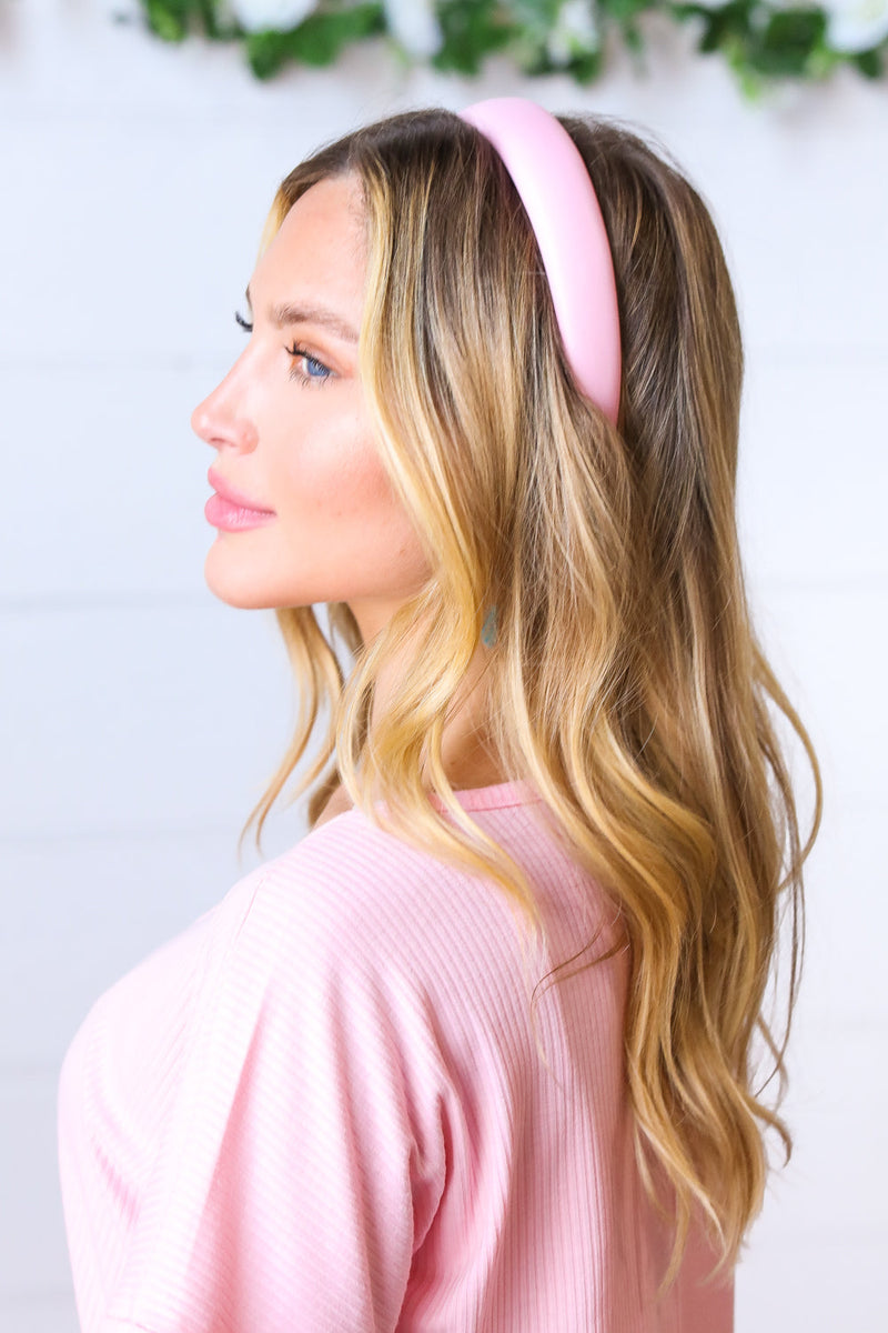 Pink Ballerina Vegan Leather Headband