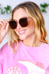 Translucent Rose UV Ray Unisex Square Sunglasses