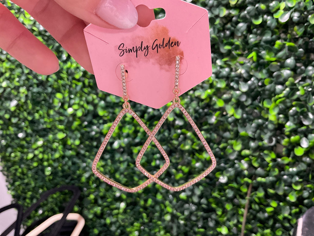 Big gold sparkle earring