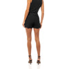 Black Asymmetric Front Shorts
