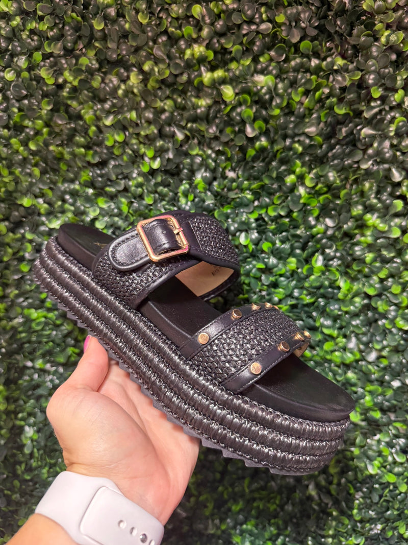 Walk of Shame Black Raffia