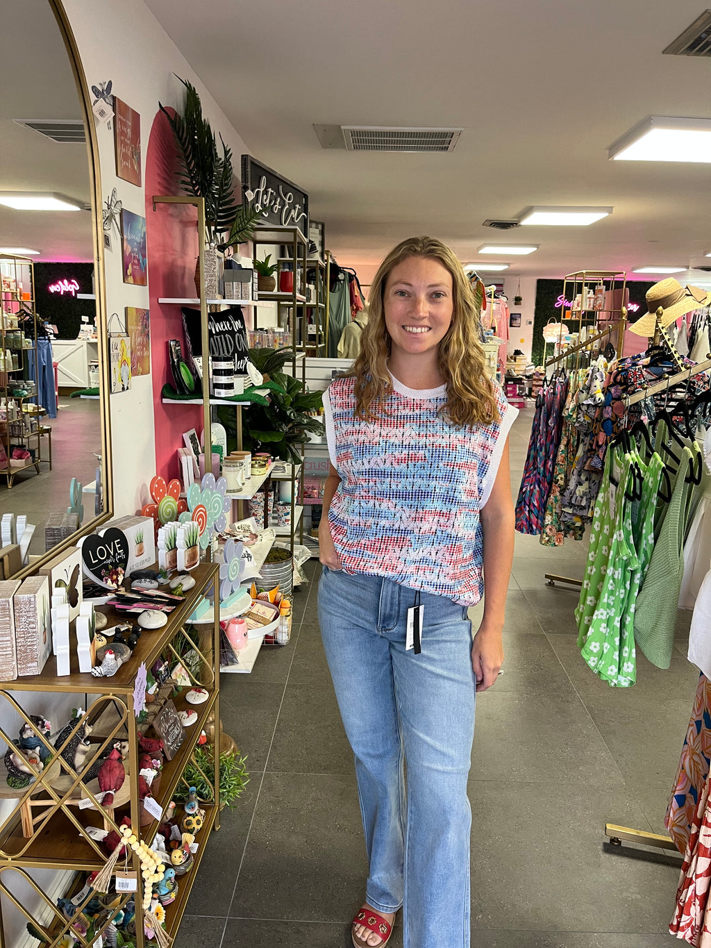 Color Block Cable Knit Top