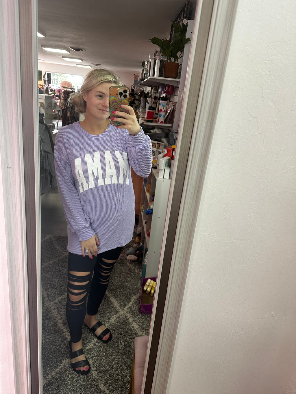 Lavender MAMA sweater