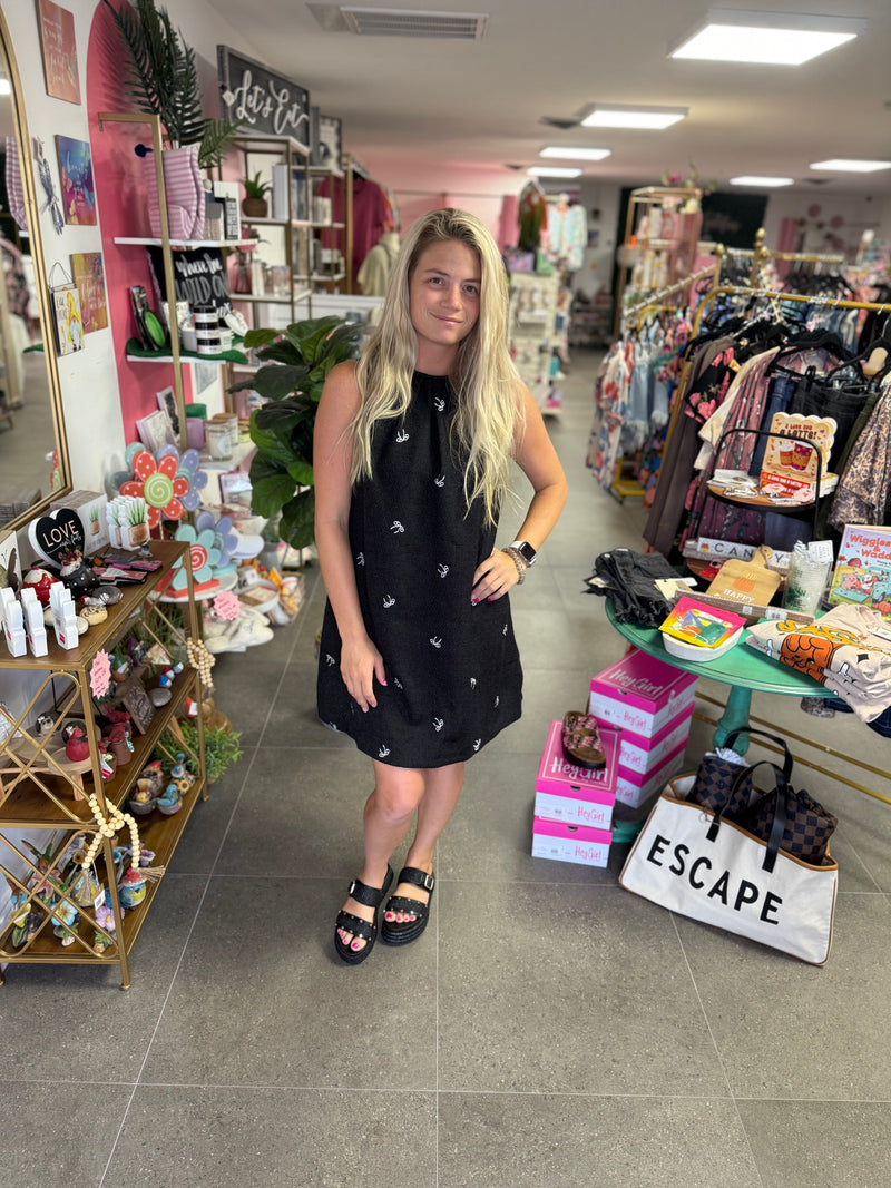 Tweed Embellished Bow Mini Dress