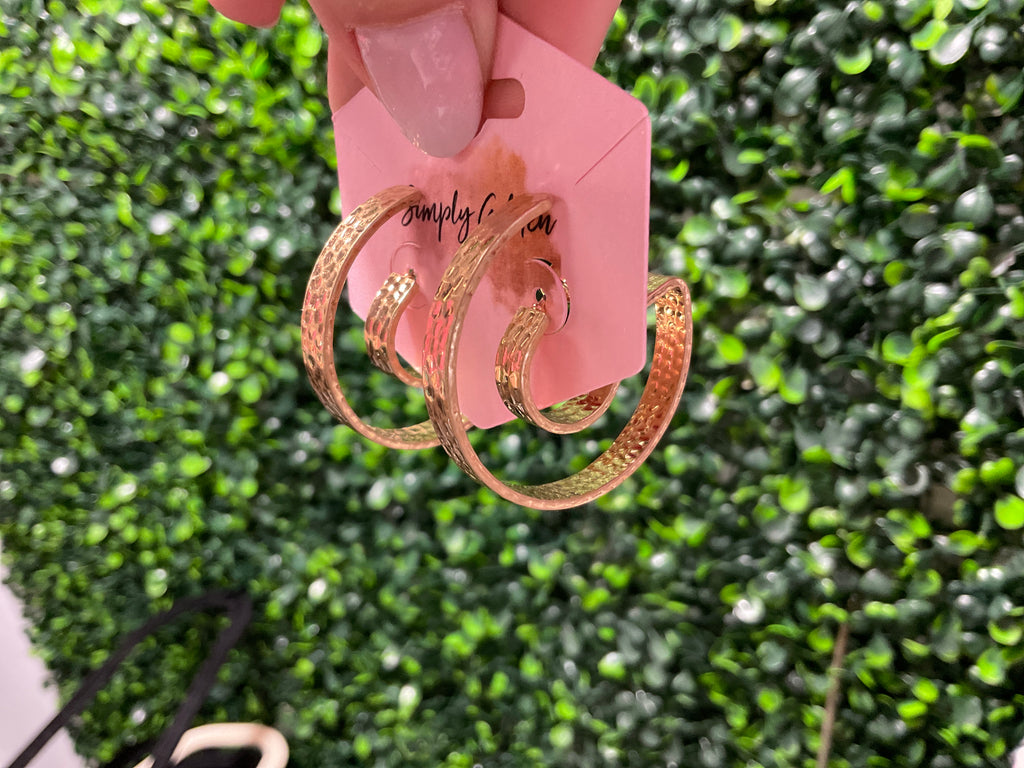 Gold large hoop earring