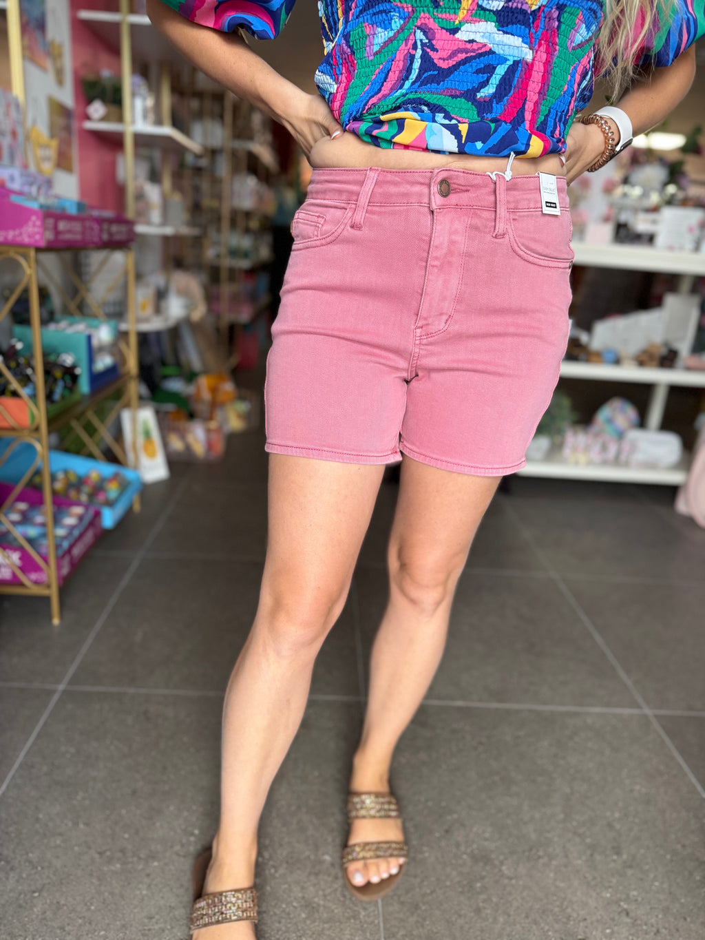 Judy Blue High Rise Rose Shorts