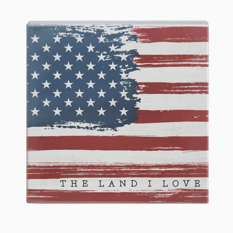 Land I Love - Flag Small Talk Square