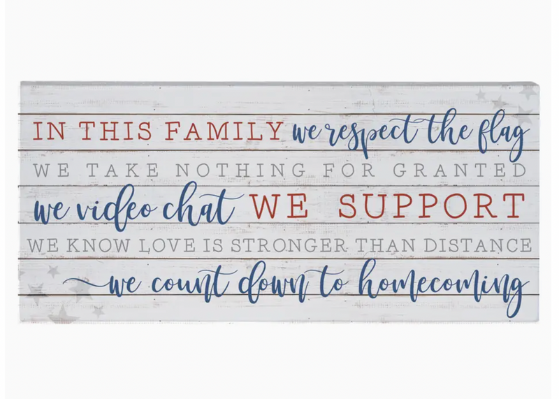 Inspire Boards - in This Family We Respect the Flag