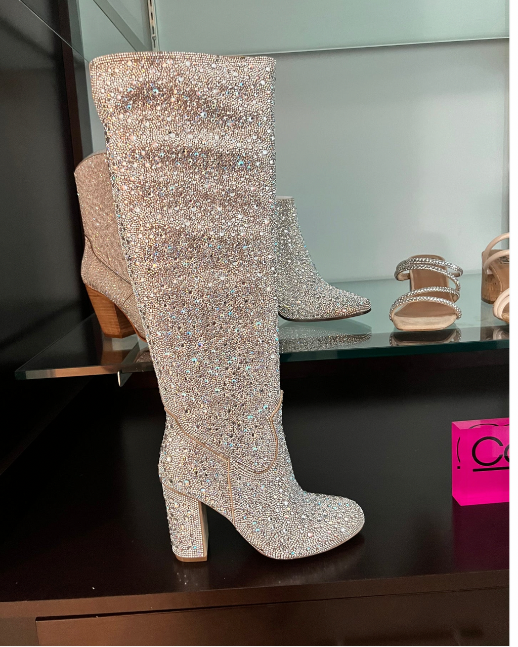 Stunning Tall Rhinestone Bootie- Corky
