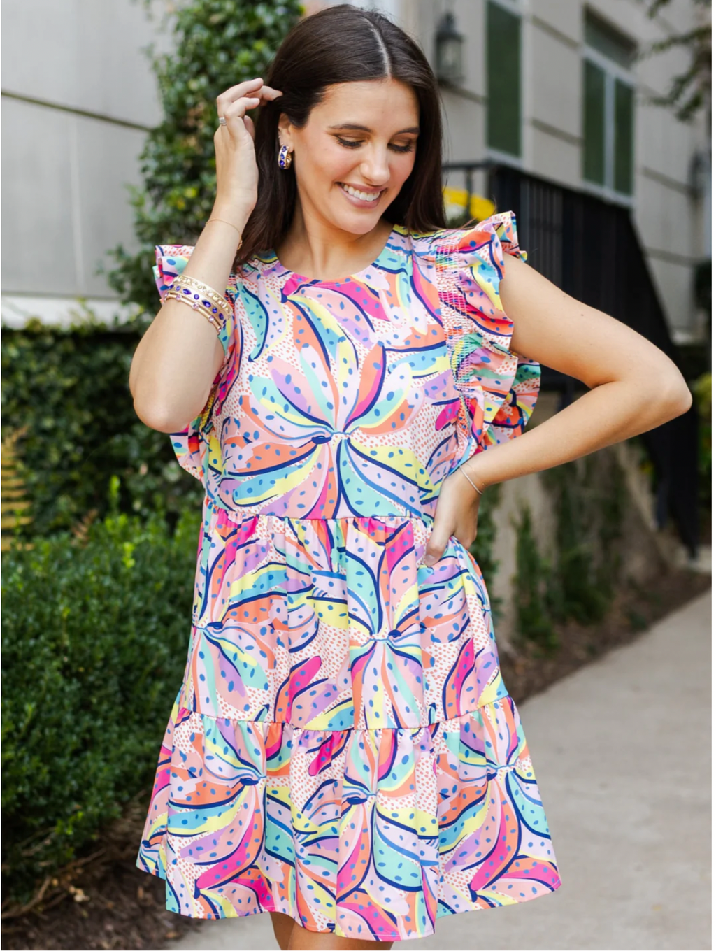 Everly Dress | Going Bananas Multi