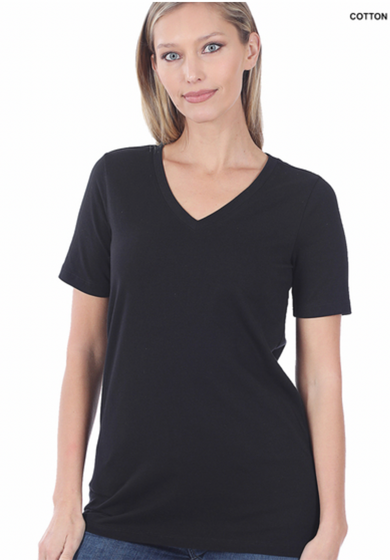 Black V-Neck Shirt