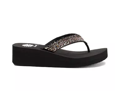 Yellow Box Lessie Glitz Wedge Flip Flop