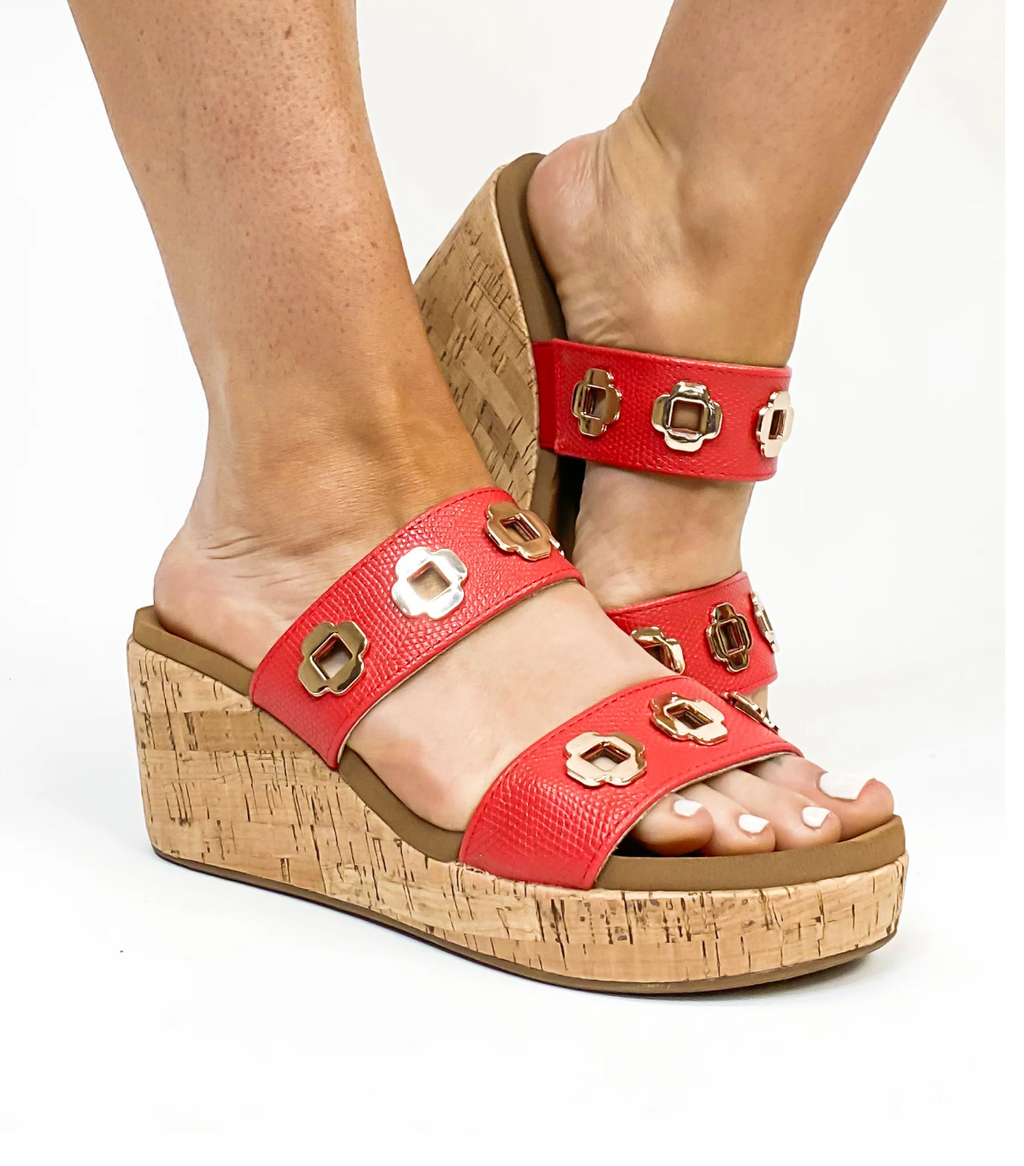 Corky's Red Hi Tide Sandals