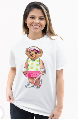 Tennis Teddy Tee Shirt