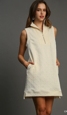 Heart Knit Jacquard Sleeveless Mini Dress