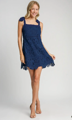 Lace A-Line Mini Dress