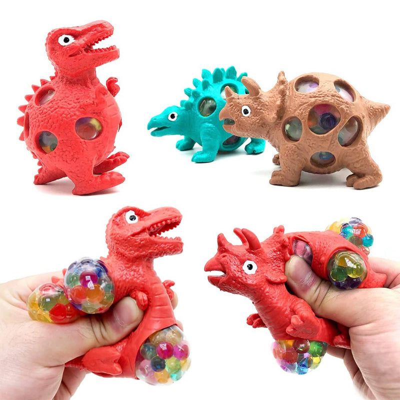JSBlueRidge Toys - Water Beads Filled Mesh Squeeze Toys - Dinosaur