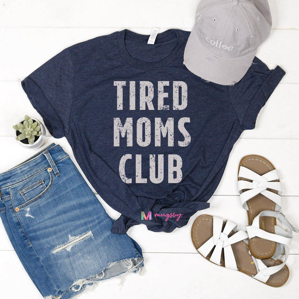 PREORDER: Tired Moms Club Shirt in Navy