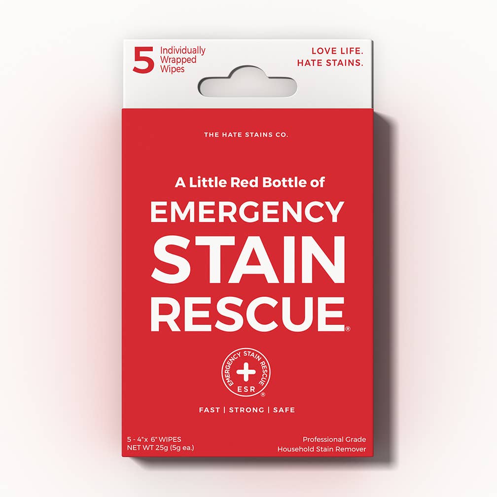 The Hate Stains Co. - Emergency Stain Rescue - Case of 5-Pack Wipes