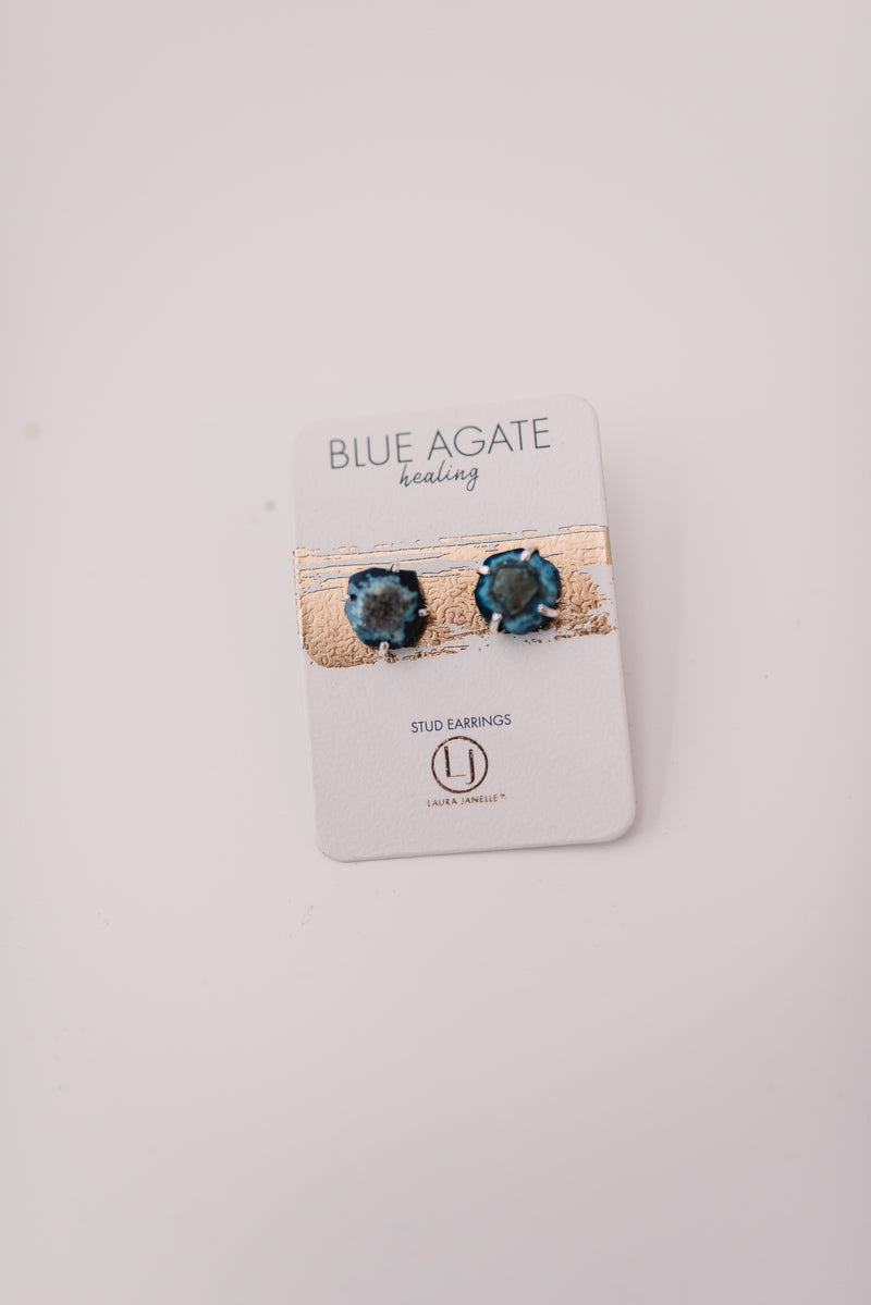 Agate earring (multiple colors)