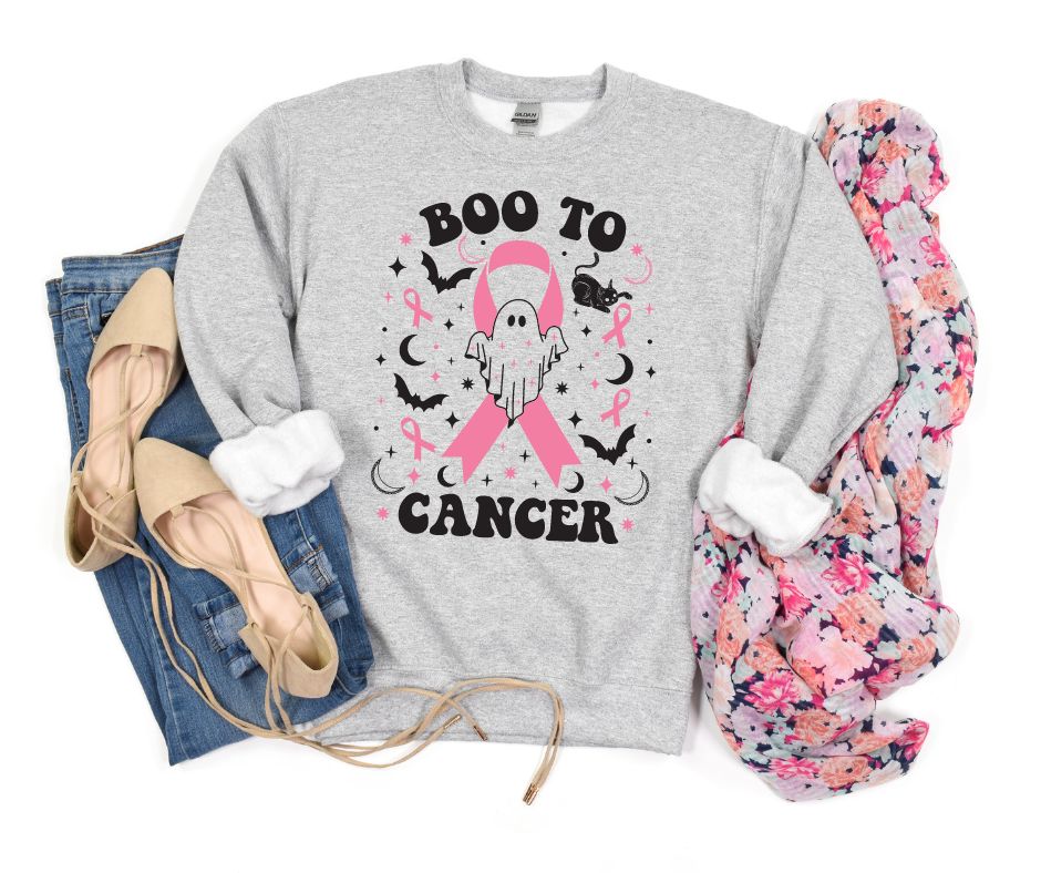 PREORDER: Boo To Cancer Sweatshirt In Gray
