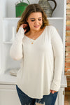 It's Your Move V Neck Long Sleeve Top In Ivory
