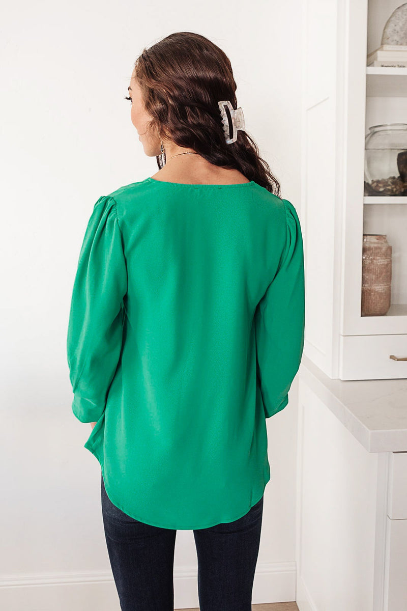 Lucky Chic Top in Kelly Green