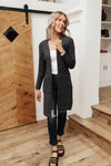 One Of The Girls Cardi In Charcoal