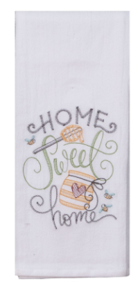 Home Sweet Home Embroidered Flour Sack Towel