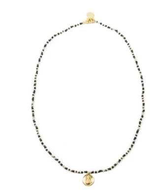 Nica Life Black & Gold Pineapple Necklace