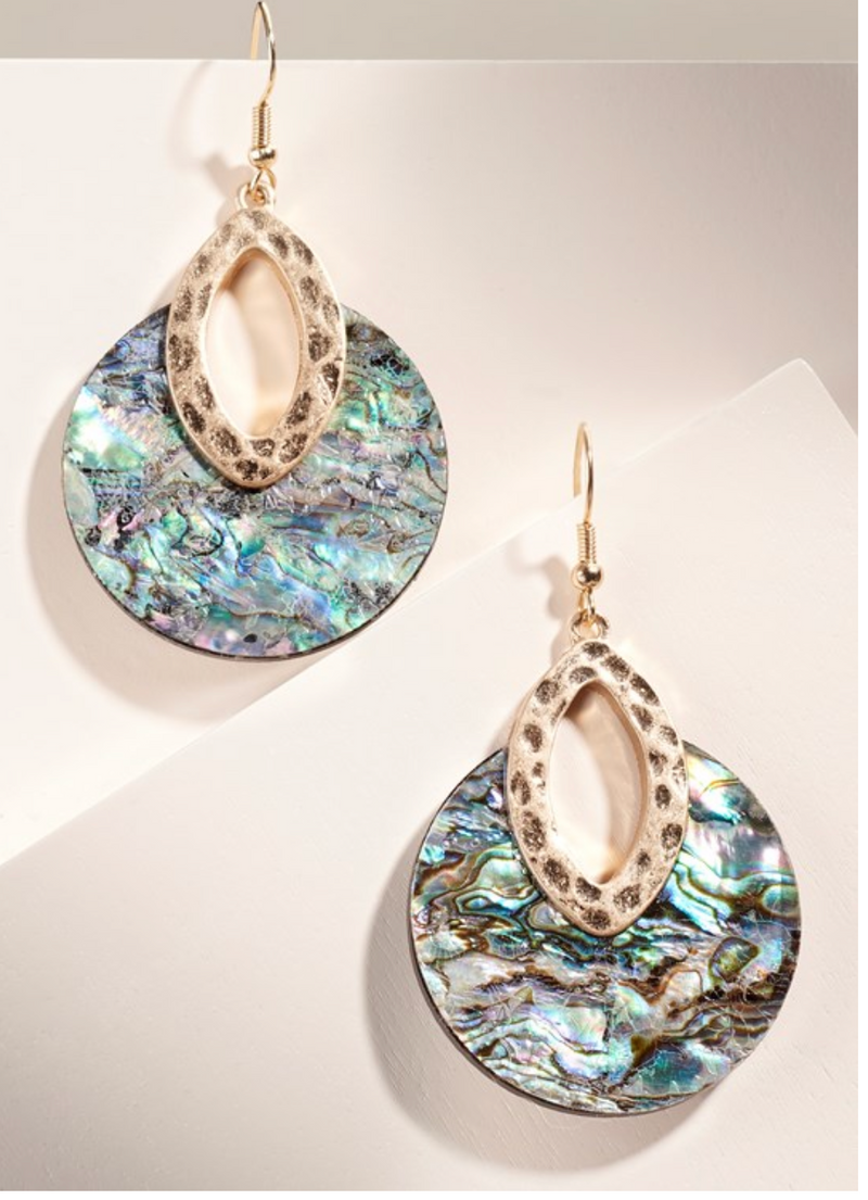 Mermaid Opal Finish Shell Earrings