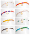 Glass Tile Bead Bracelet (multiple colors)
