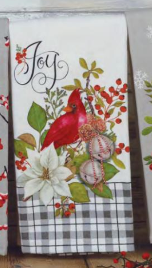 Joy Cardinal Dish towel