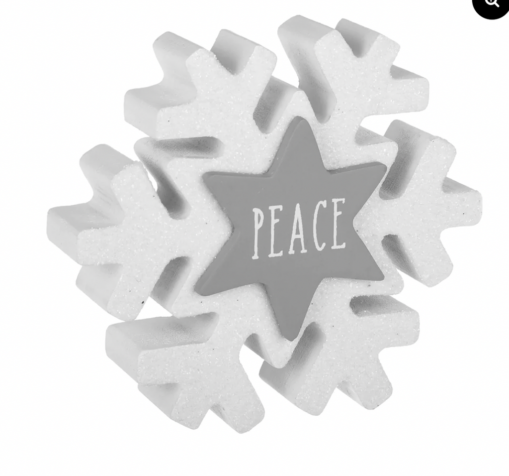 Peace Glitter  Snowflake