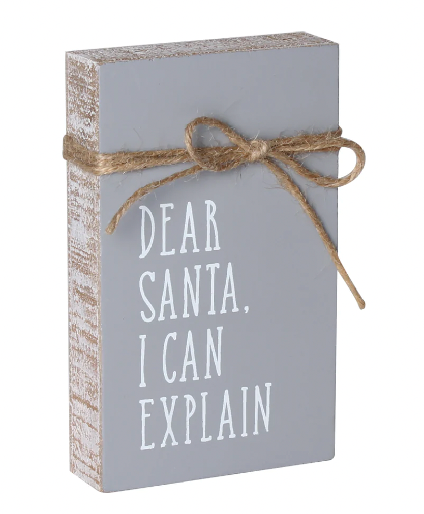 Dear Santa, I can explain