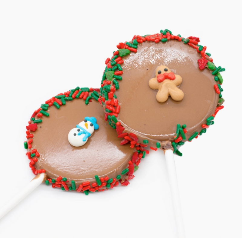 Chocolate Sprinkle Lollipops - Christmas Themed