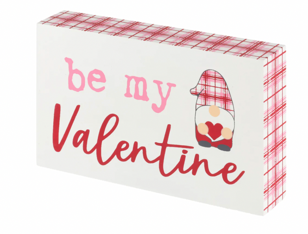 Be My valentine Gnome Block