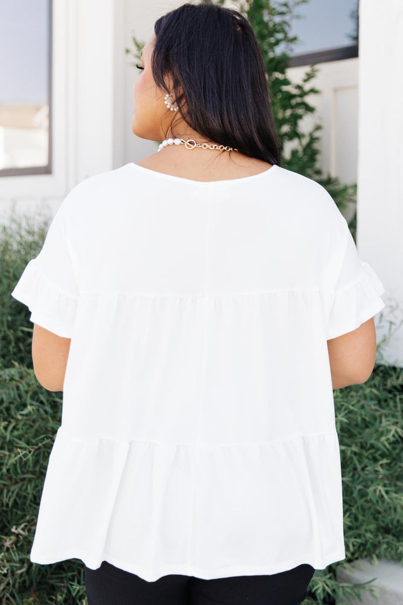 Tiered Top in White