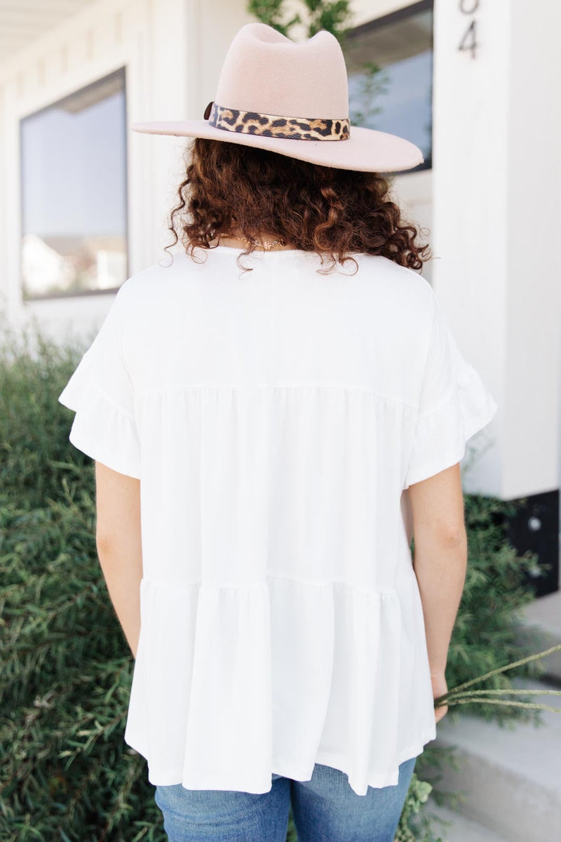 Tiered Top in White