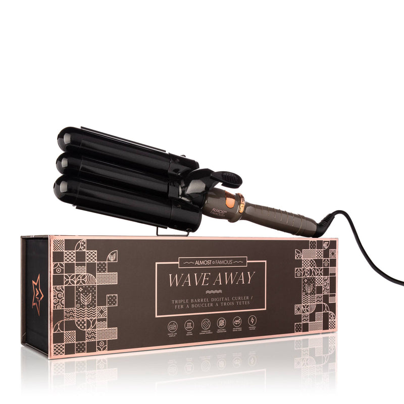 Almost Famous - Wave Away Triple Barrel Curler with Tourmaline Ceramic Barre