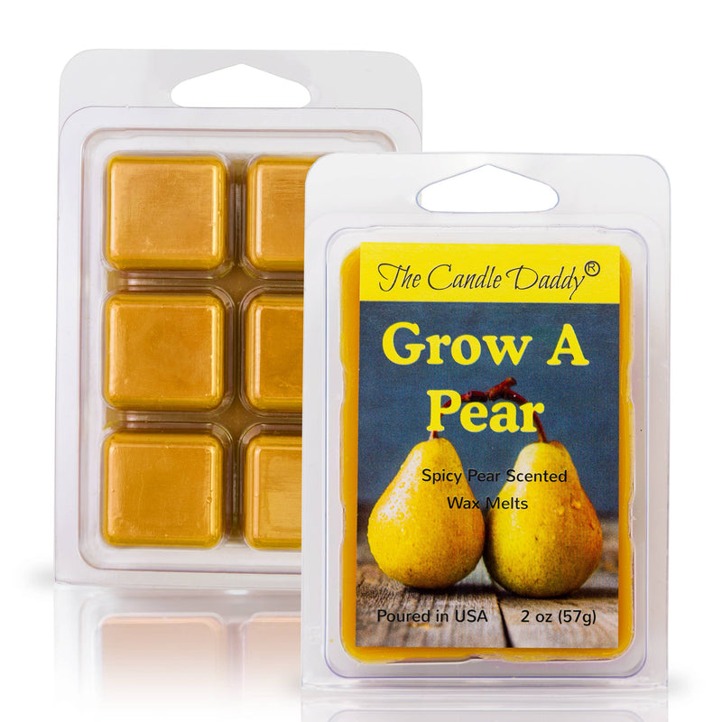 The Candle Daddy - GROW A PEAR - SPICE PEAR SCENTED WAX MELT - 1 PACK - 2 OUNCE