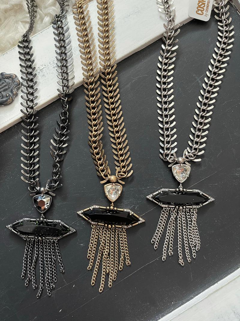 Spear Necklace w/ Tassels (multiple colors)