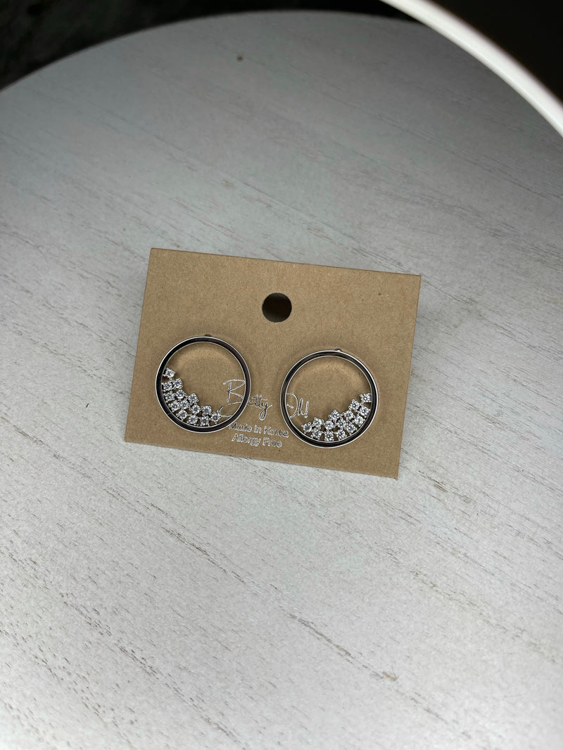 Betty Oh! Crystal Filled Circle Earrings